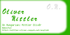 oliver mittler business card