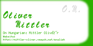oliver mittler business card